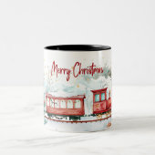 Kerstmis Tweekleurige Koffiemok (Center)