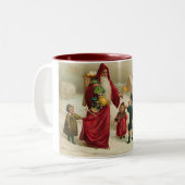 Kerstmis Tweekleurige Koffiemok (Voorkant links)