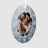 Kerstmis, tweeslachtige naam en jaarlijkse foto-or ornament (voorkant)