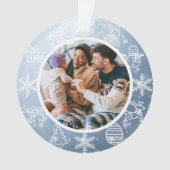 Kerstmis, tweeslachtige naam en jaarlijkse foto-or ornament (voorkant)