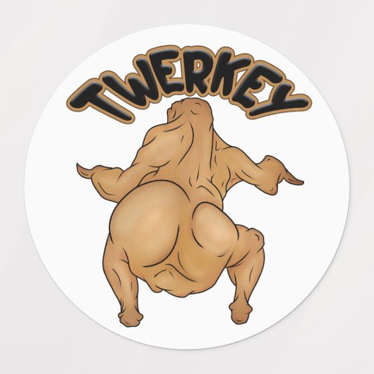 Kerstmis Twerkey Labels (Design 1)