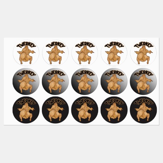 Kerstmis Twerkey Labels (Vel)