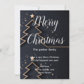 Kerstmis Typewriter | Zwart-wit met foto's Kaart (Voorkant)