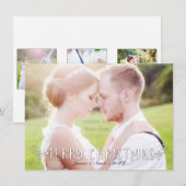 Kerstmis typografie fotokaart voor- en achterkant feestdagenkaart (Voorkant / Achterkant)