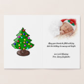 Kerstmis Typografie Klassiek Lied, ZSG Folie Kaarten (Binnen)