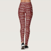 Kerstmis typografie leggings (Achterkant)