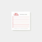 Kerstmis typografie ontwerp post-it® notes (Voorkant)