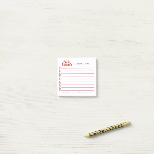 Kerstmis typografie ontwerp post-it® notes (Op bureau)