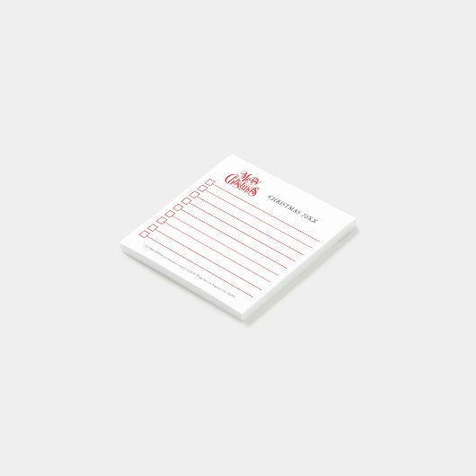 Kerstmis typografie ontwerp post-it® notes (Schuin)