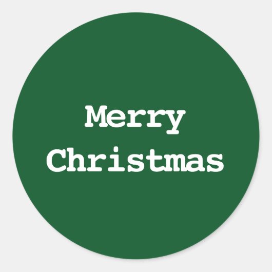 Kerstmis typografie ronde sticker (Voorkant)