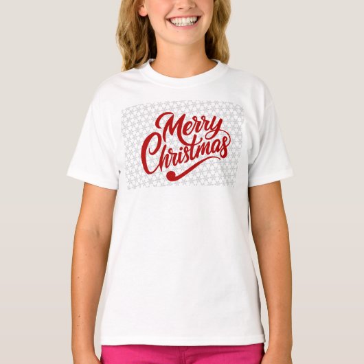 Kerstmis typografie t-shirt (Voorkant)