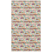 Kerstmis typografie tafelkleed (Voorkant)