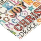 Kerstmis typografie tafelkleed (Gekanteld)