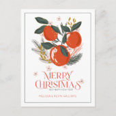 Kerstmis typografie Vakantie fruitboeket Feestdagenkaart (Voorkant)