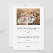 Kerstmis Typografie Witte Foto Feestdagenkaart (Achterkant)
