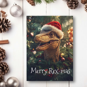 Kerstmis Tyrannosaurus dinosaurus Kaart