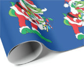 Kerstmis TySantaSaurus Rex Cadeaupapier (Rol Hoek)