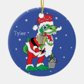 Kerstmis TySantasaurus Rex Ornament Personaliseren (Voorkant)