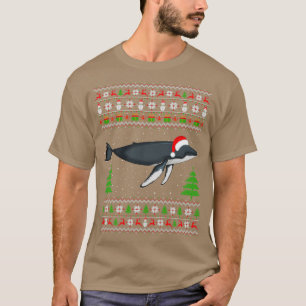 Kerstmis Ugly Shirt Santa Hat Funny Whale L.
