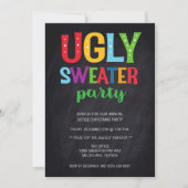 Kerstmis Ugly Sweater Kantoor Adult Party Invitat Kaart (Voorkant)