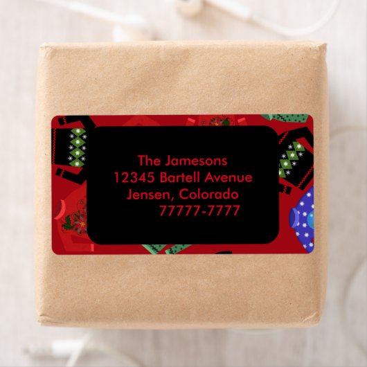 Kerstmis, Ugly Sweaters Verzendlabels Etiket (Insitu)