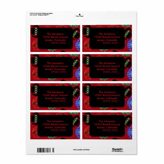 Kerstmis, Ugly Sweaters Verzendlabels Etiket (Full Sheet)