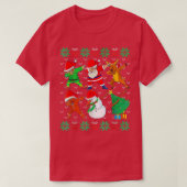Kerstmis, Ugly Xmas Sweater Santa Dab Squa T-shirt (Design voorkant)