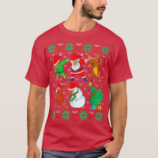Kerstmis, Ugly Xmas Sweater Santa Dab Squa T-shirt