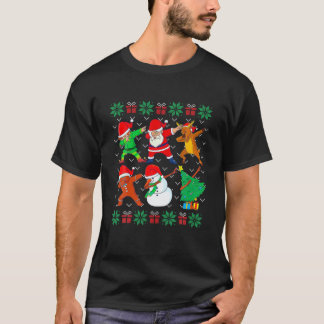 Kerstmis, Ugly Xmas Sweater Santa Dab Squa T-shirt