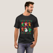 Kerstmis, Ugly Xmas Sweater Santa Dab Squa T-shirt (Voorkant volledig)
