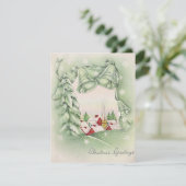 Kerstmis uit de jaren 50: Retro Feestdagenkaart (Staand voorkant)