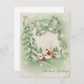 Kerstmis uit de jaren 50: Retro Feestdagenkaart (Voorkant / Achterkant)