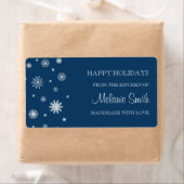 Kerstmis Uit de Keuken van Etiketten Blauwe Sneeuw (Insitu)