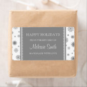 Kerstmis Uit de Keuken van Etiketten Grijze Sneeuw (Insitu)