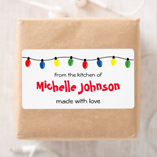 Kerstmis Uit de keuken van zelfgemaakte voedseleti Etiket (Insitu)