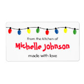 Kerstmis Uit de keuken van zelfgemaakte voedseleti Etiket (Voorkant)