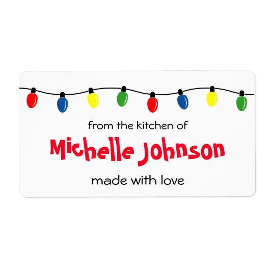 Kerstmis Uit de keuken van zelfgemaakte voedseleti Etiket (Voorkant)