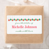 Kerstmis Uit de keuken van zelfgemaakte voedseleti Etiket (Insitu)