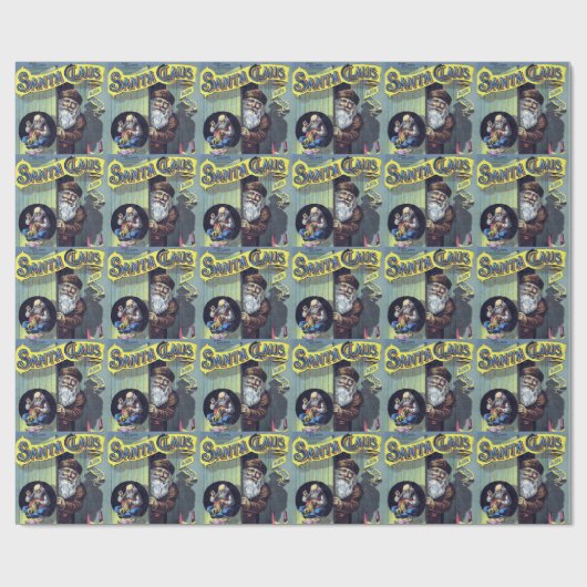 Kerstmis uit grootmoeders tijd, Kerstman en Zijn W Cadeaupapier (Vlak)