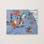 Kerstmis uit grootmoeders tijd, Kinderen schaatsen Legpuzzel (Horizontaal)