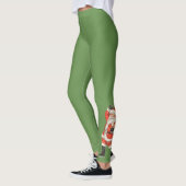 Kerstmis uit grootmoeders tijd, schaatsende Kerstm Leggings (Links)
