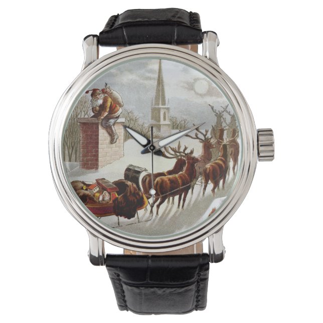 Kerstmis uit grootmoeders tijd, Sinterklaas op het Horloge (Voorkant)