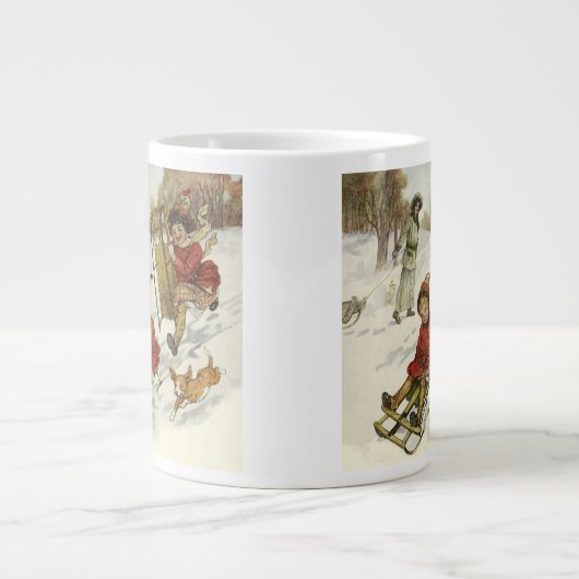 Kerstmis uit grootmoeders tijd, Victoriaanse kinde Grote Koffiekop (Voorkant)