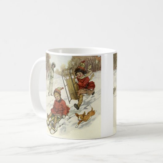 Kerstmis uit grootmoeders tijd, Victoriaanse kinde Koffiemok (Voorkant links)