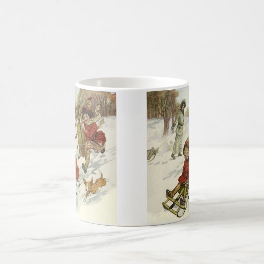 Kerstmis uit grootmoeders tijd, Victoriaanse kinde Koffiemok (Center)