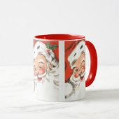 Kerstmis uit het verleden, jolige Kerstman met gli Mok (Voorkant rechts)