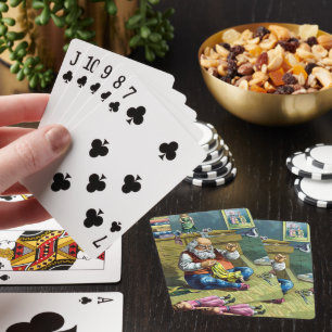 Kerstmis uit het verleden, Kerstman maakt poppen Pokerkaarten