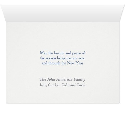 Kerstmis uit Nevada Deer Kaart (Binenzijde Horizontaal (Onderkant))