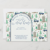 Kerstmis uit New House Car en Apartement Moving Aankondiging (Voorkant)