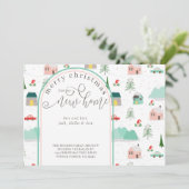 Kerstmis uit New House Mountain Village Moving Aankondiging (Staand voorkant)